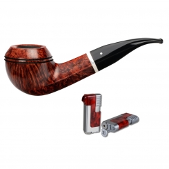 Vauen Pfeife * Royal 168 Weißpunktedition + Necuma Pfeifenfeuerzeug 