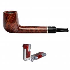 Vauen Pfeife * Royal 169 Weißpunktedition + Necuma Pfeifenfeuerzeug 