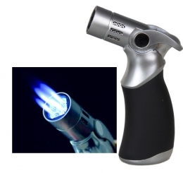 Zigarrenfeuerzeug Edelstahl 4fach Jetflamme Pistolengriff 