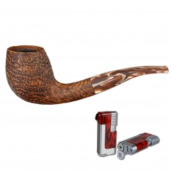 Vauen Pfeife Dante sand 5671 + Necuma Pfeifenfeuerzeug 