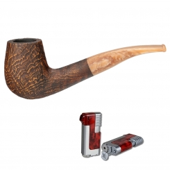 Vauen Pfeife Dante sand 5672 + Necuma Pfeifenfeuerzeug 