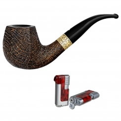 Vauen Pfeife * Jay 506 Weißpunktedition + Necuma Pfeifenfeuerzeug 