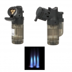 Eurojet Zigarrenfeuerzeug 3fach Jetflamme Zigarrenablage 