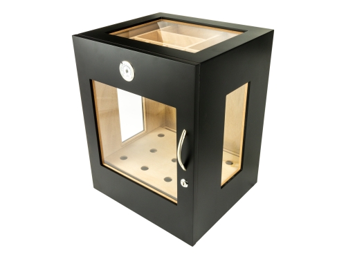 Artikelbild des Artikels “Humidor-Schrank SEVENSON schwarz matt für 300 Zigarren “