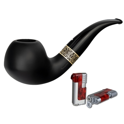 Artikelbild des Artikels “Vauen Pfeife * Jay 115 Weißpunktedition + Necuma Pfeifenfeuerzeug “