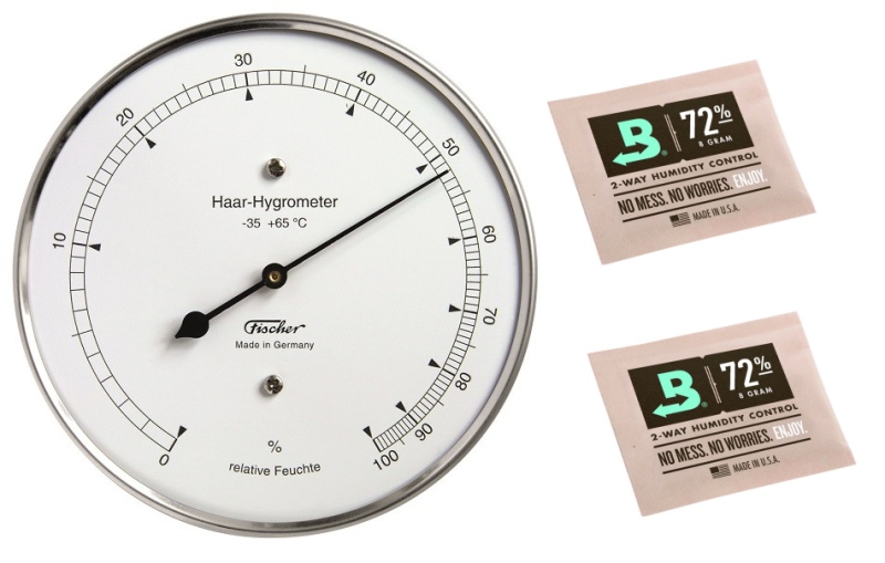Humidor Import Fischer HaarHygrometer Made in Germany und 2 Stk Calibration Kits online