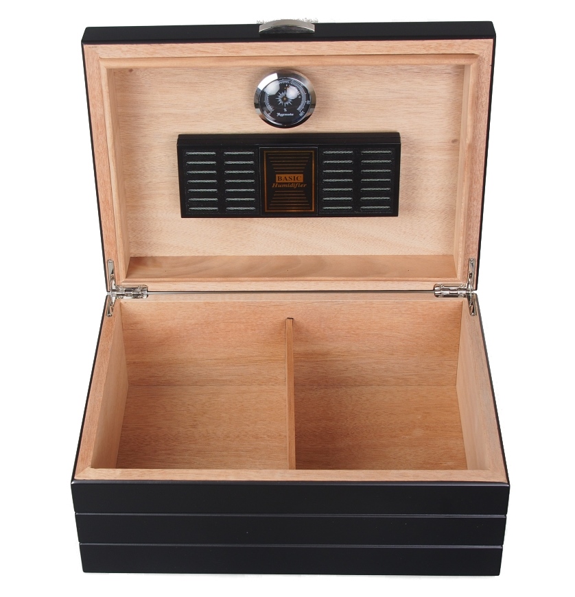 Humidor Import Humidor Basic Design schwarz 60 Zigarren online beim