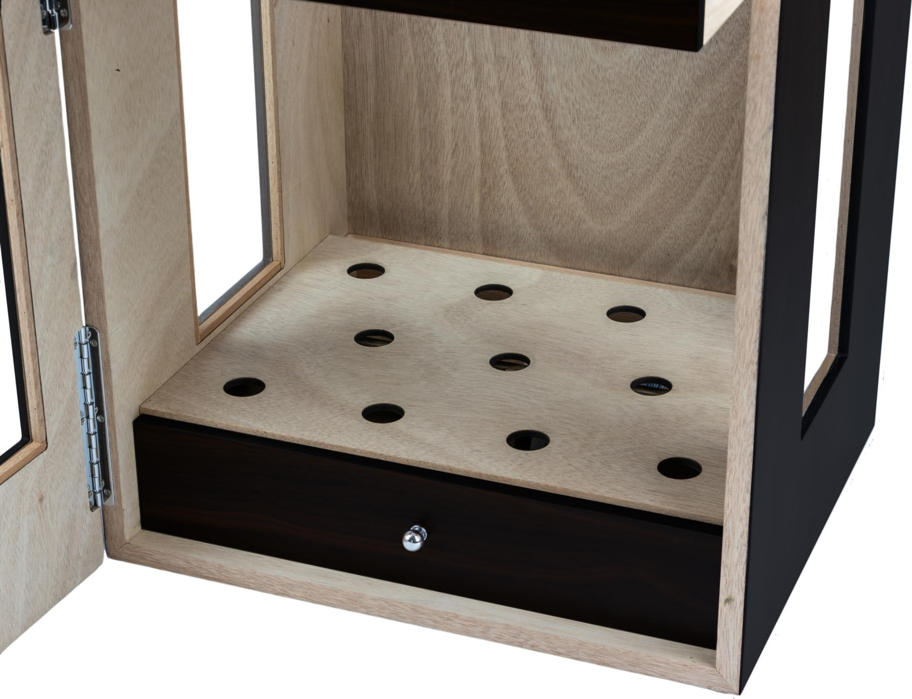 Humidor Import HumidorSchrank SEVENSON schwarz matt für 300 Zigarren